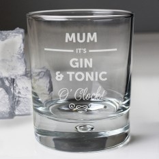 Hampers and Gifts to the UK - Send the Personalised It's... O'Clock Tumbler Glass